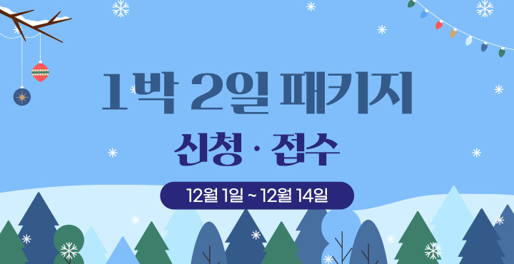 12월1일~14일 1박 2일 패키지